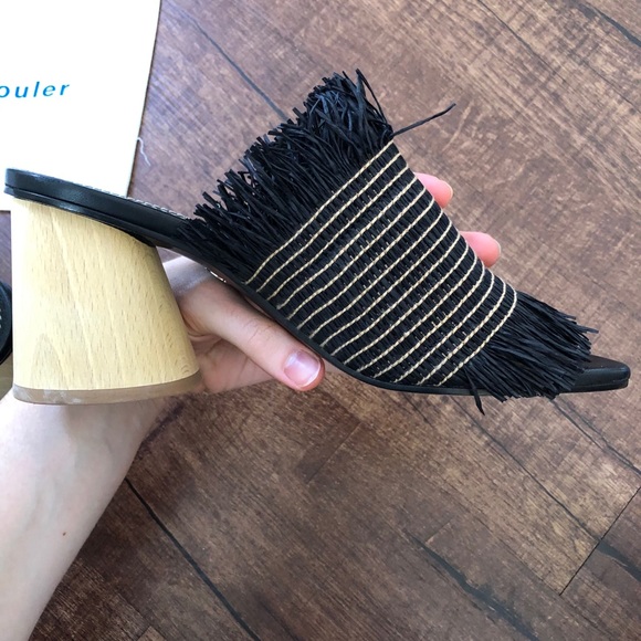 Proenza Schouler Wood Fringe Sandals Heels 7.5 - Picture 4 of 10